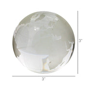 3" Glass Etched Globe
