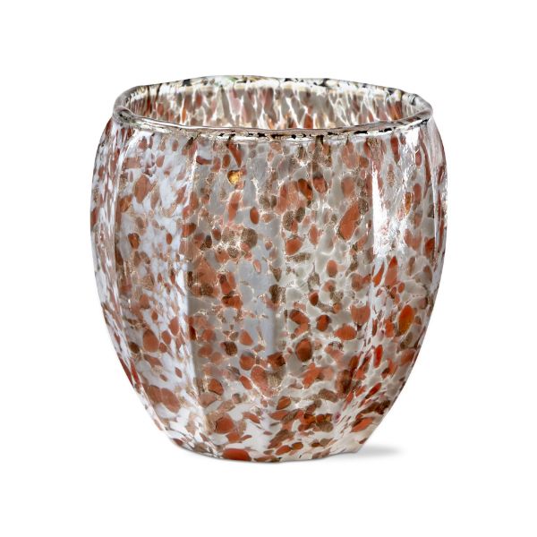 Confetti Glass Tealight Holder, Copper