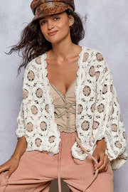 Chenille Cardigan - Cream/Latte