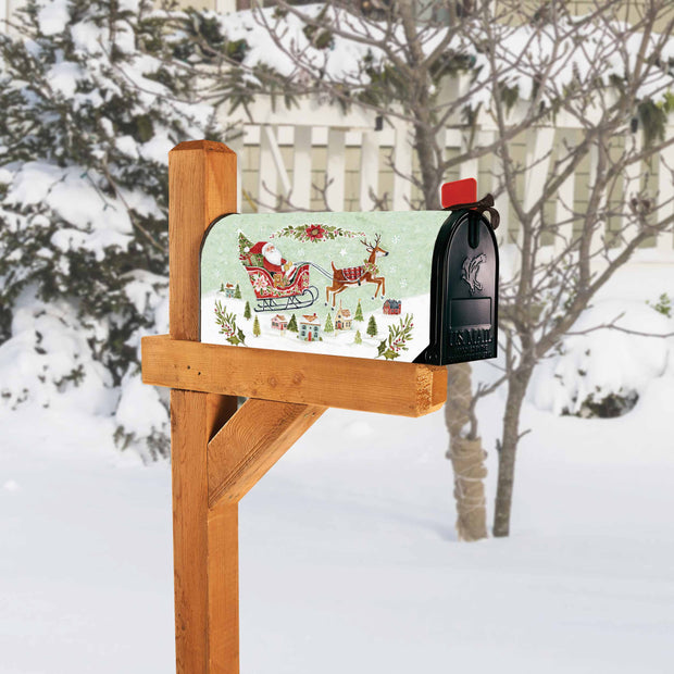 Happy Christmas Santa Mailbox Wrap