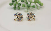 Tree Stone Post Earrings