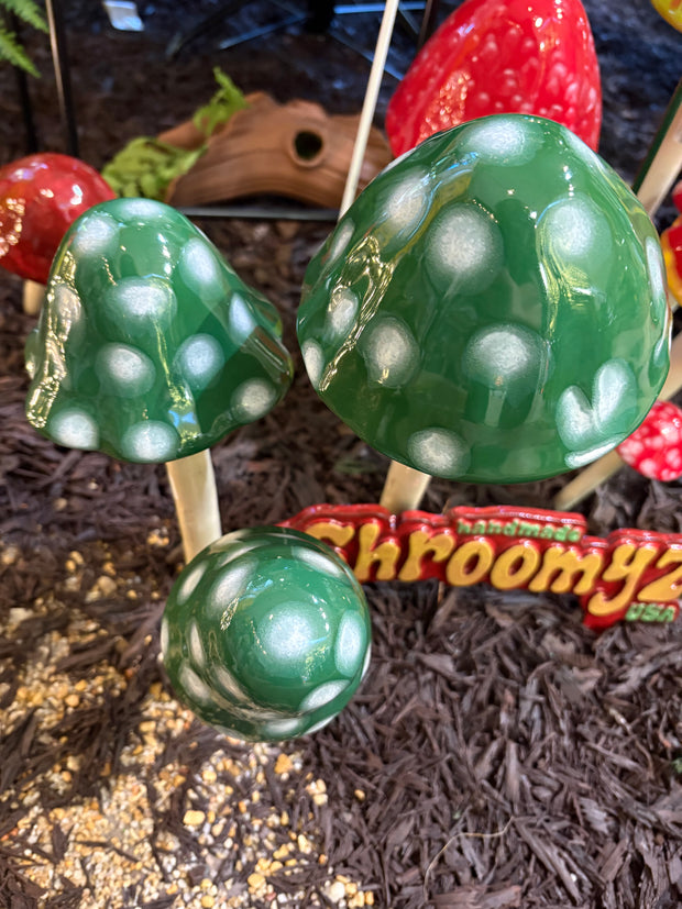 Forest Green White Drops