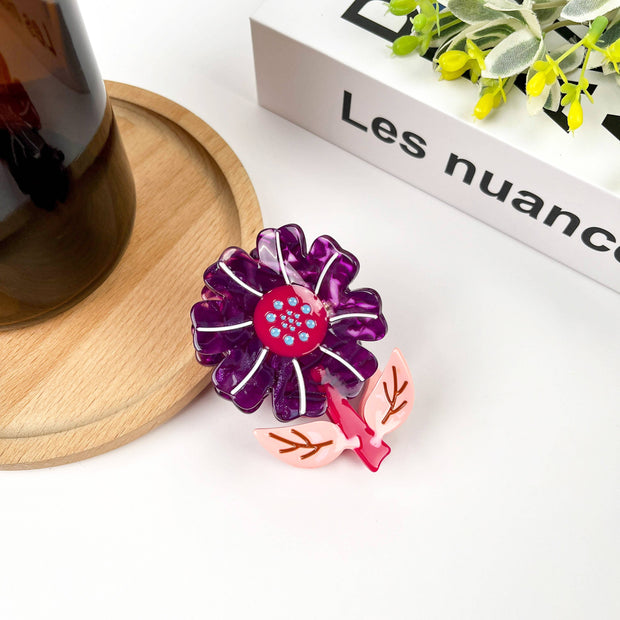 Colorful Flower Hair Clip