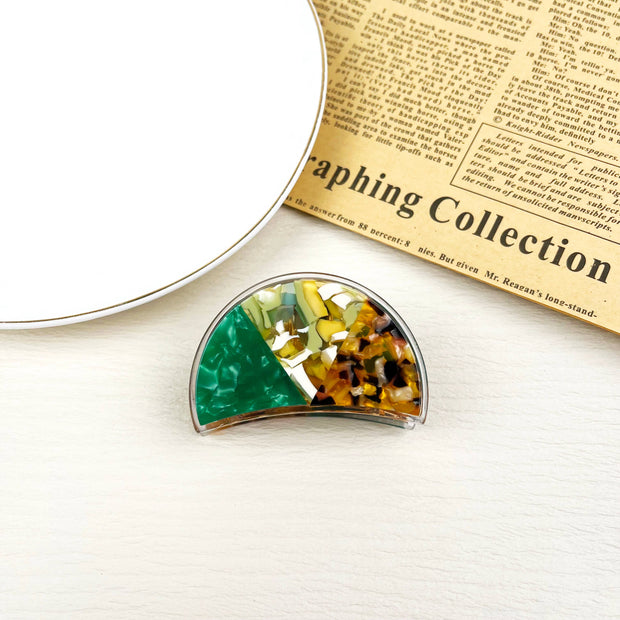 Acetate Vintage Green Hair Clip Lady Claw Clips Spring Clip