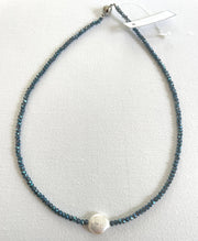 Crystal and Coin Pearl Necklace, assorted colors