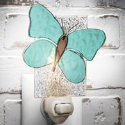 Butterfly Night Light Aqua Blue