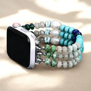 Ocean Breeze Stone Stretch Apple Watch Band