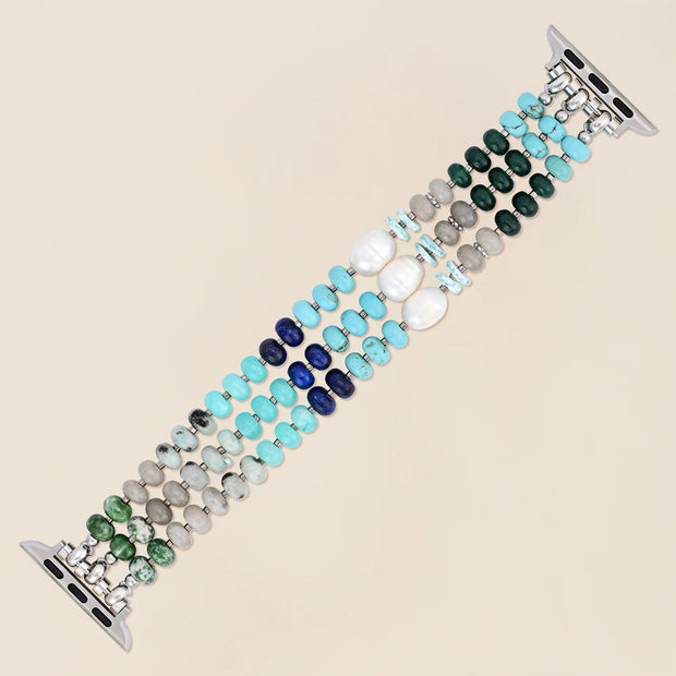 Ocean Breeze Stone Stretch Apple Watch Band
