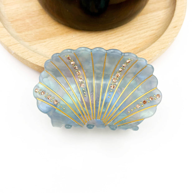 Crystal Shell Claw Clip, Ocean Creatures Hair Clip