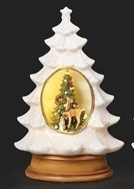Lighted Deer Diorama Tree Lantern