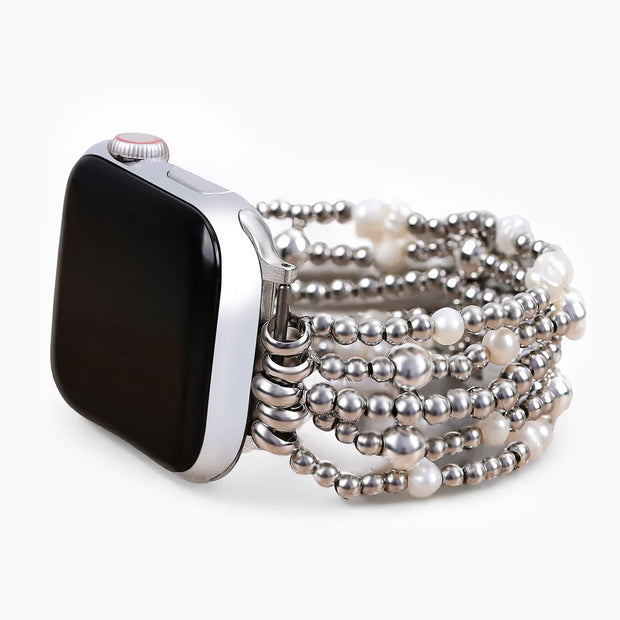 Shimmering Pearl Stretch Apple Watch Band