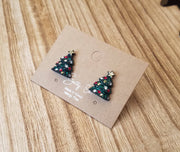 Christmas Tree Post Earring
