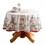 63" Round Tablecloth - Holly Time