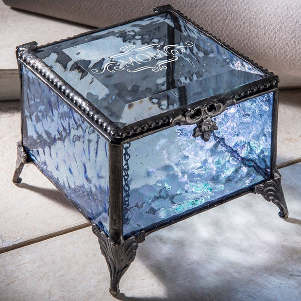 Mom Gift Stained Glass Jewelry Box