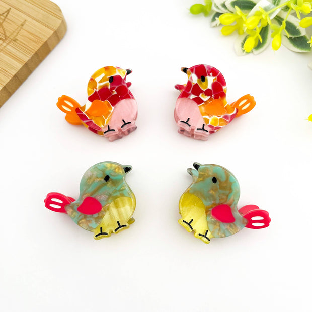🐦 Mini Bird Cute & Whimsical Animal Acetate Hair Claw Clip