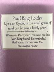 Shell Pearl Pewter Ring Holder