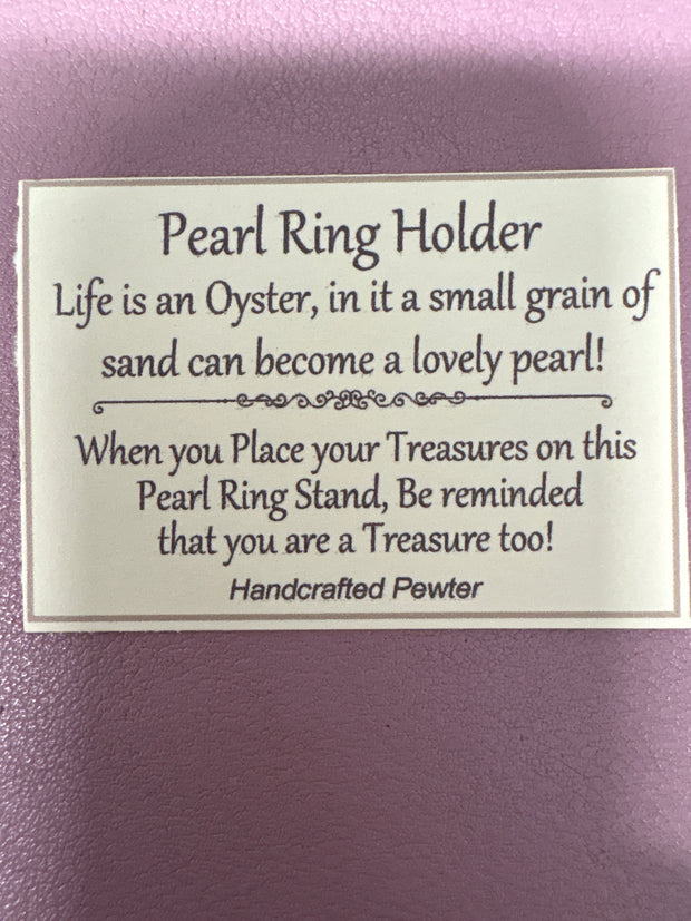 Shell Pearl Pewter Ring Holder