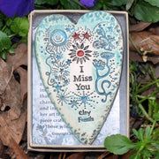 I Miss You Pottery Ornament
