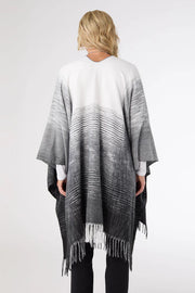 Terni Ombre Striped Wrap - White/Black