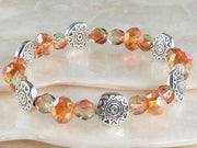 Elastic Czech Bracelet - Spring Colors