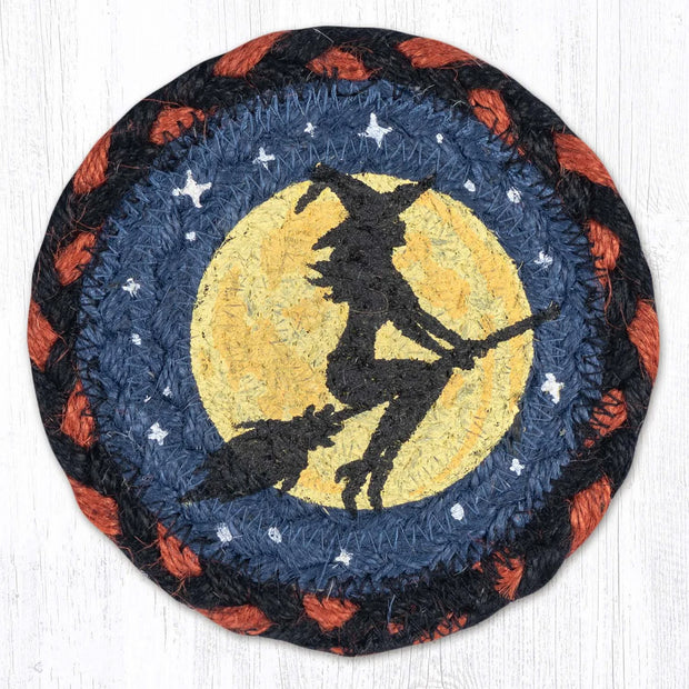 5" Jute Coaster Flying Witch