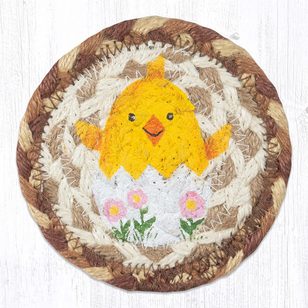 5" Jute Coaster Easter Chick Coaster