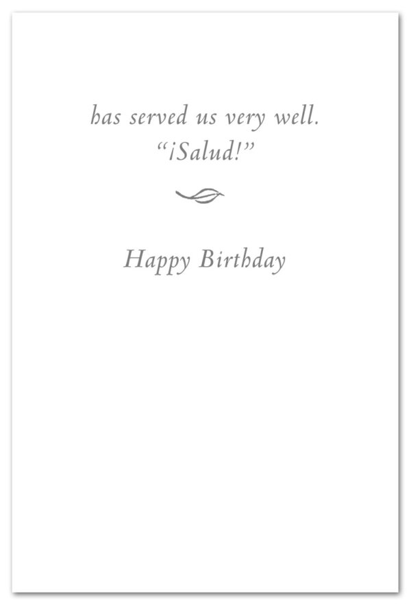 Single Glass of Red Wine Birthday Card