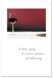Single Glass of Red Wine Birthday Card