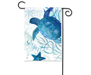 Saphire Sea Turtle Garden Flag