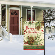 Berries and Pine Garden Flag