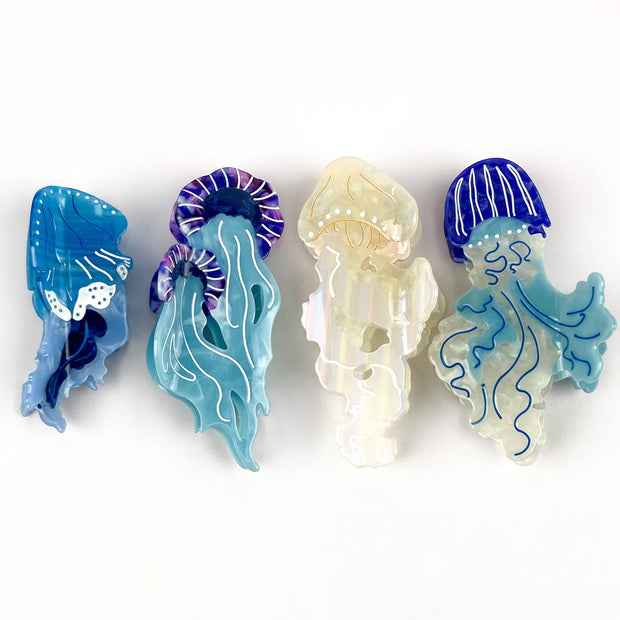 Jellyfish Claw Clip, Acetate Marine Life Series Hair Clip