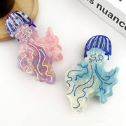Jellyfish Claw Clip, Acetate Marine Life Series Hair Clip