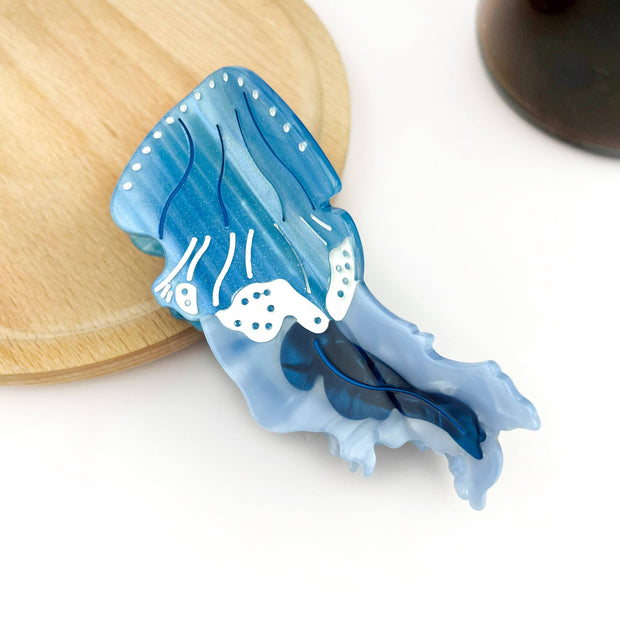 Jellyfish Claw Clip, Acetate Marine Life Series Hair Clip