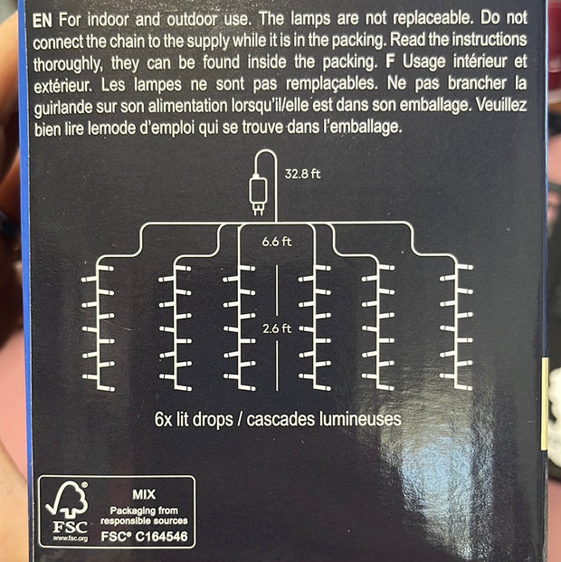 Warm White Tree Cascade Twinkle LED Lights