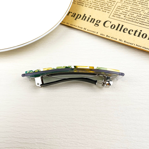 Acetate Vintage Green Hair Clip Lady Claw Clips Spring Clip