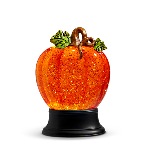 9.5” Lighted Flat Swirling Water Pumpkin