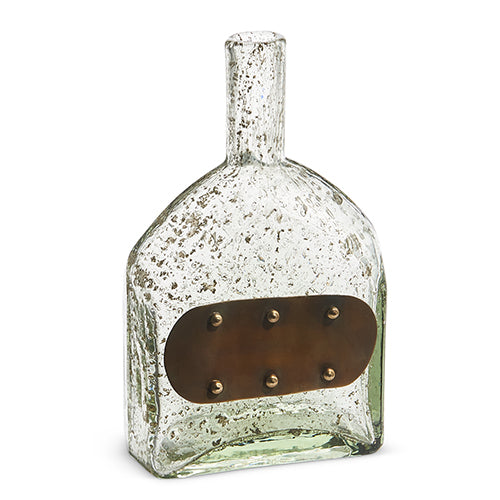 Vintage Bottles with Metal Plate Tag