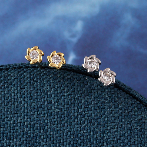 'I'd pick you' swirl crystal flower gold