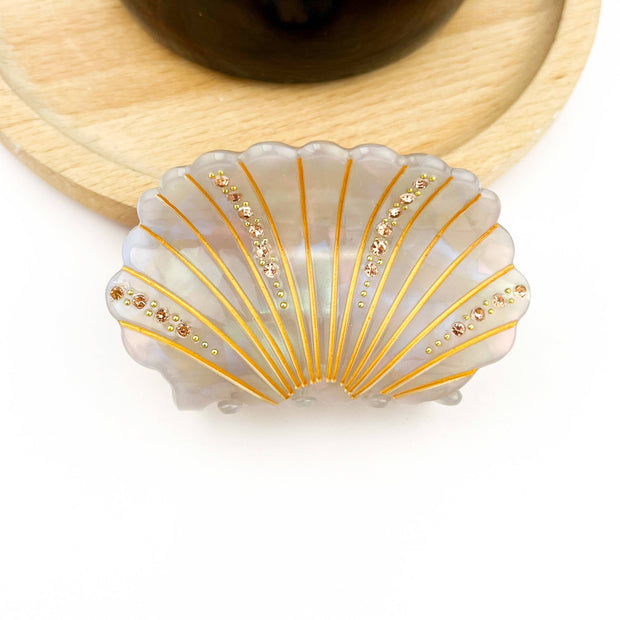 Crystal Shell Claw Clip, Ocean Creatures Hair Clip