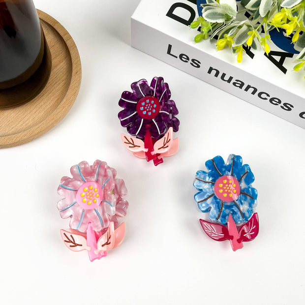Colorful Flower Hair Clip