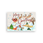 Santa's On His Way Vinyl Floor Mat