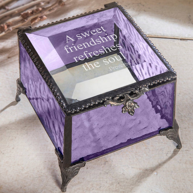 Friendship Keepsake Box - Engraved - Proverbs 27:9