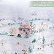 72" Table Runner Double Layer - Snowy World