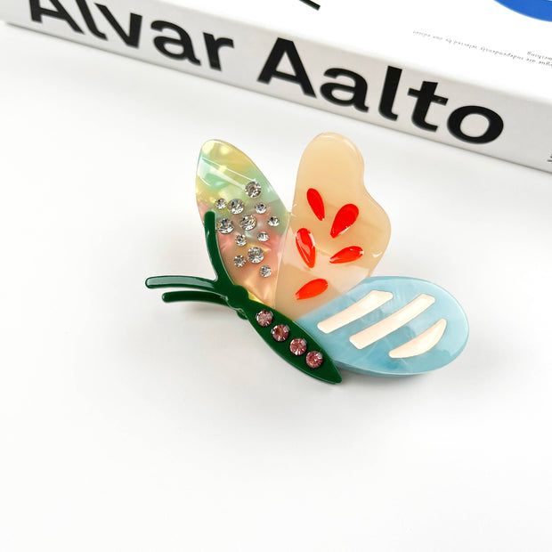 Colorful Cartoon Butterfly Claw Clip Diamond Hair Clips