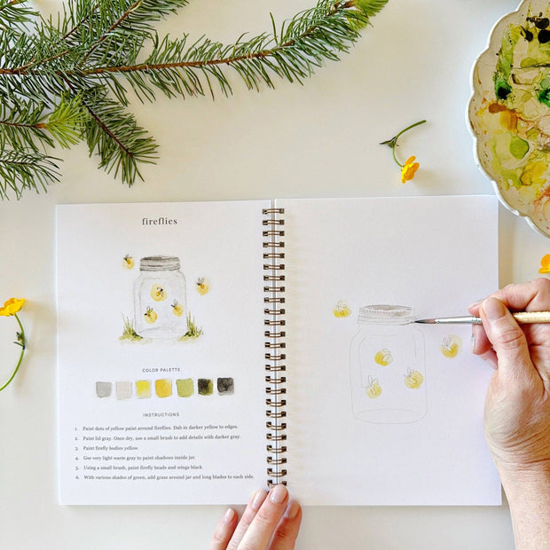 Camping watercolor Workbook