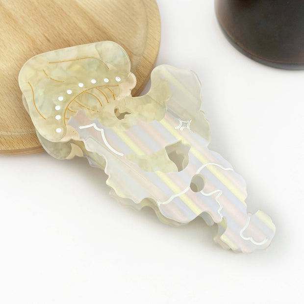Jellyfish Claw Clip, Acetate Marine Life Series Hair Clip
