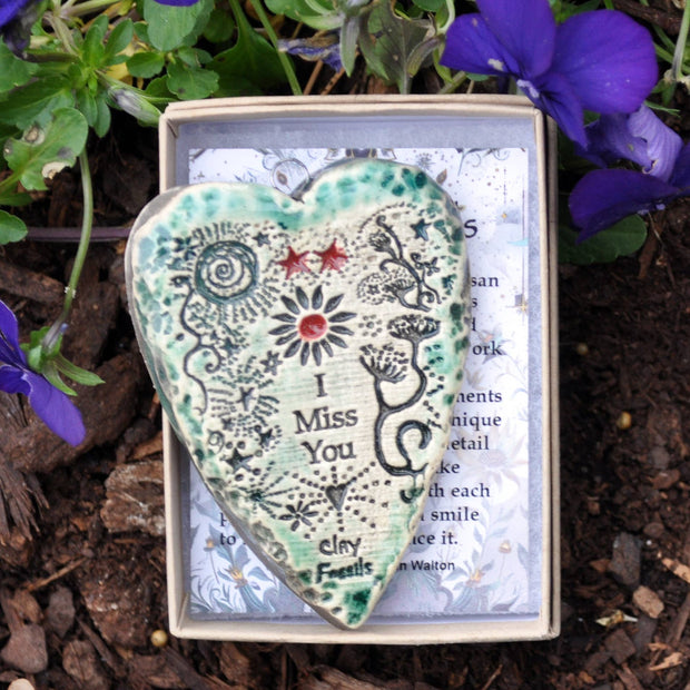 I Miss You Pottery Ornament
