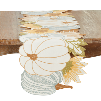 Embroidered Pumpkin Runner