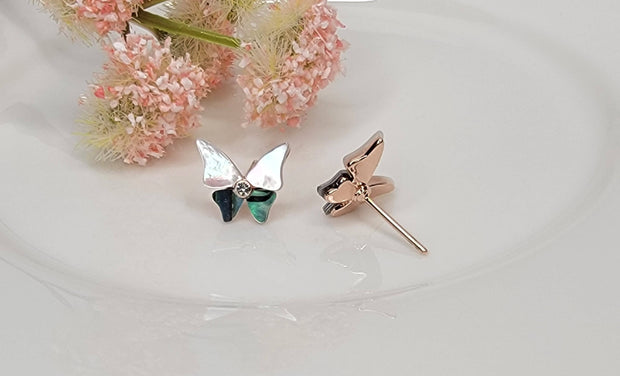 Mother of Pearl Mini Butterfly Earrings