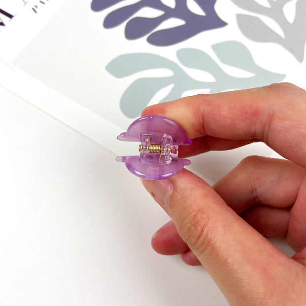 Acetate mini marine life hair clip crab conch claw clip